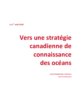 Plan de développement sur la connaissance des océans