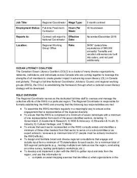 Regional Coordinator Job Description